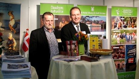 Anker Jepsen fra Daubjerg Kalkgruber og Lars Berhmann fra Golf Hotel Viborg og Golf Salonen på Viborgegnens stand