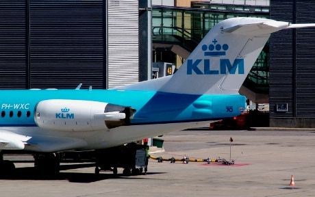 Fokker-maskin på Oslo-Gardermoen