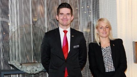 Direktør Karl Einar Sundby-Bagaas og salgssjef Stina Birkeland